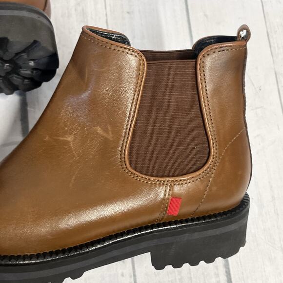 Marc Joseph New York Ankle Boots size 6 Brown Chestnut Leather Elastic Band - Picture 9 of 14